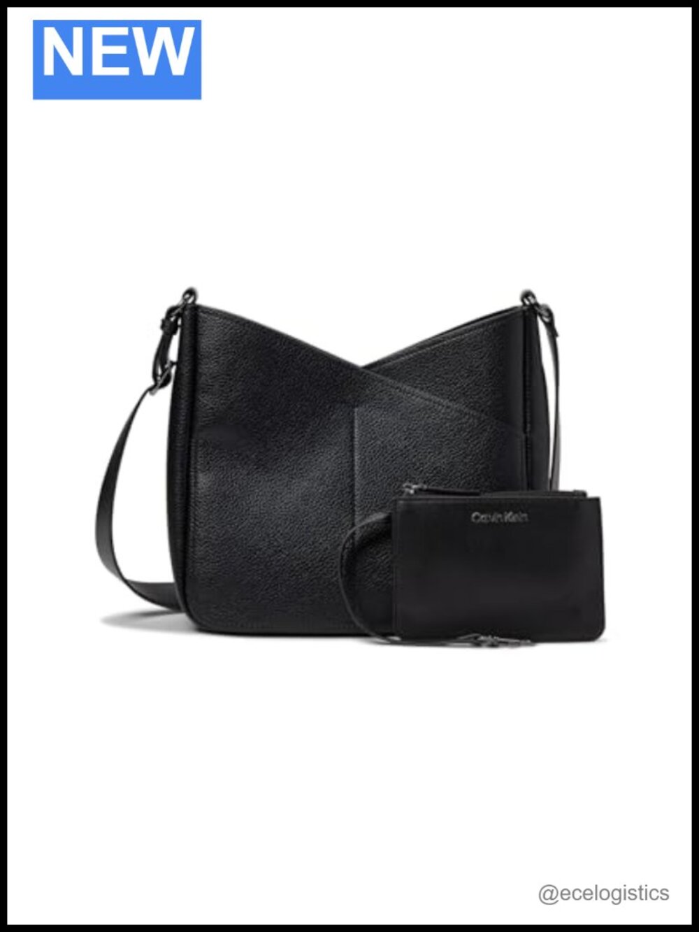 Calvin Klein Zoe Crossbody Bag Vegan Leather Pockets Adjustable Strap